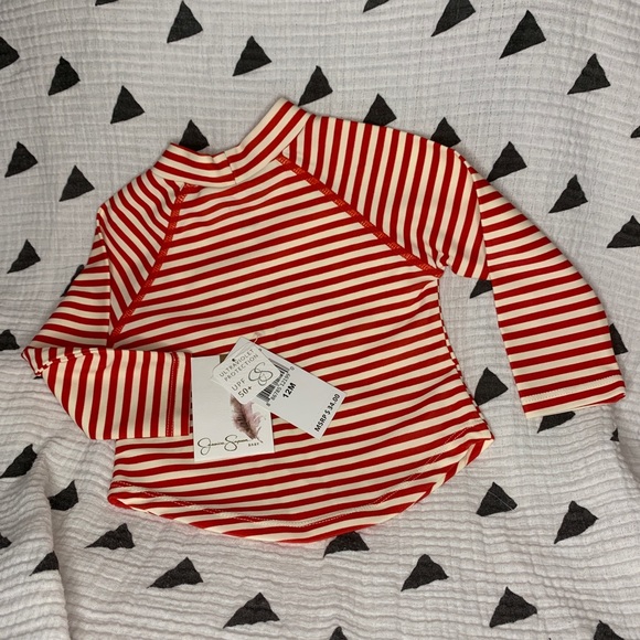 *NWT*Jessica Simpson Baby Rashguard w/bottoms 12mo - Picture 2 of 6